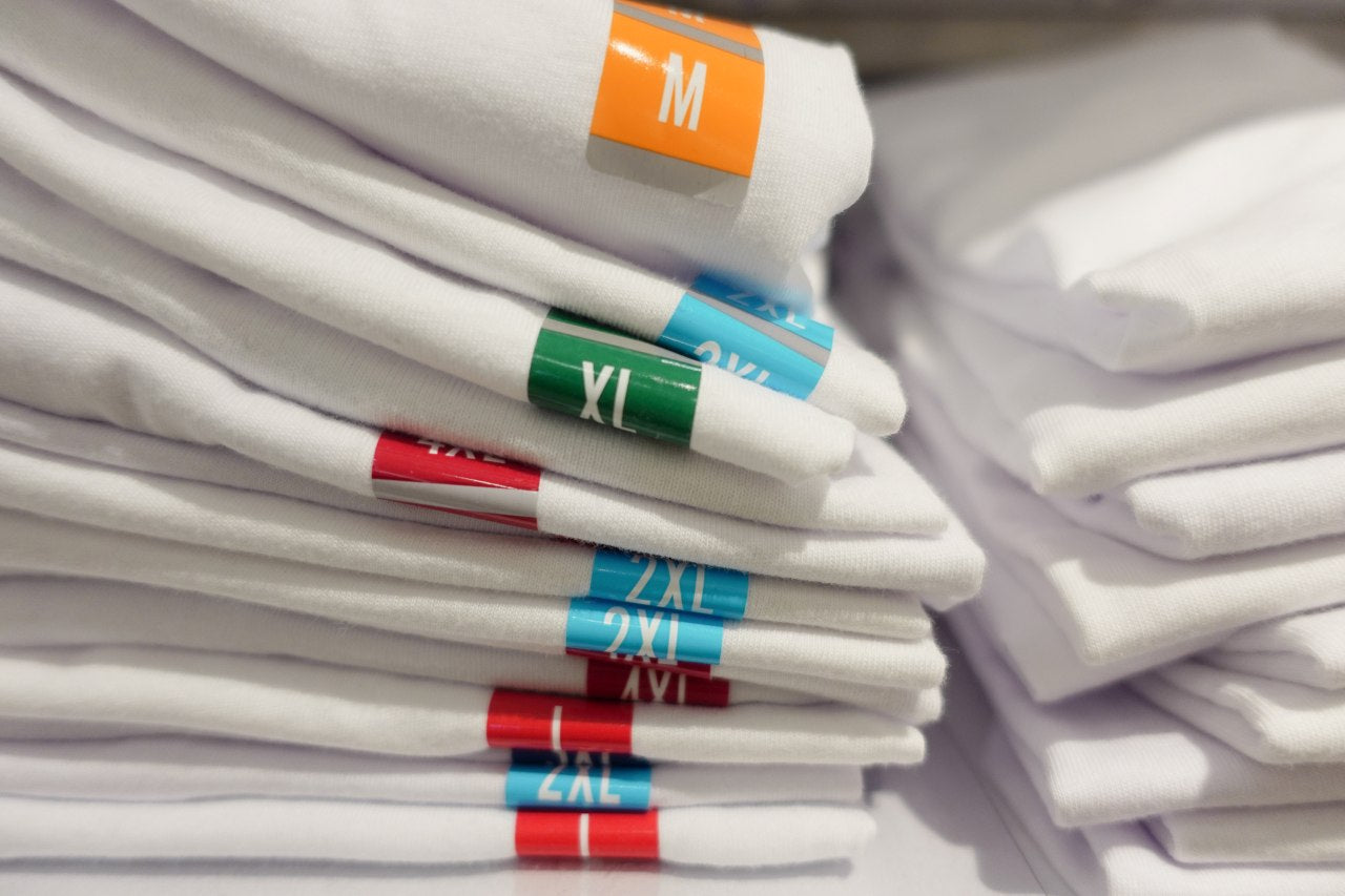 different size clothing label tag