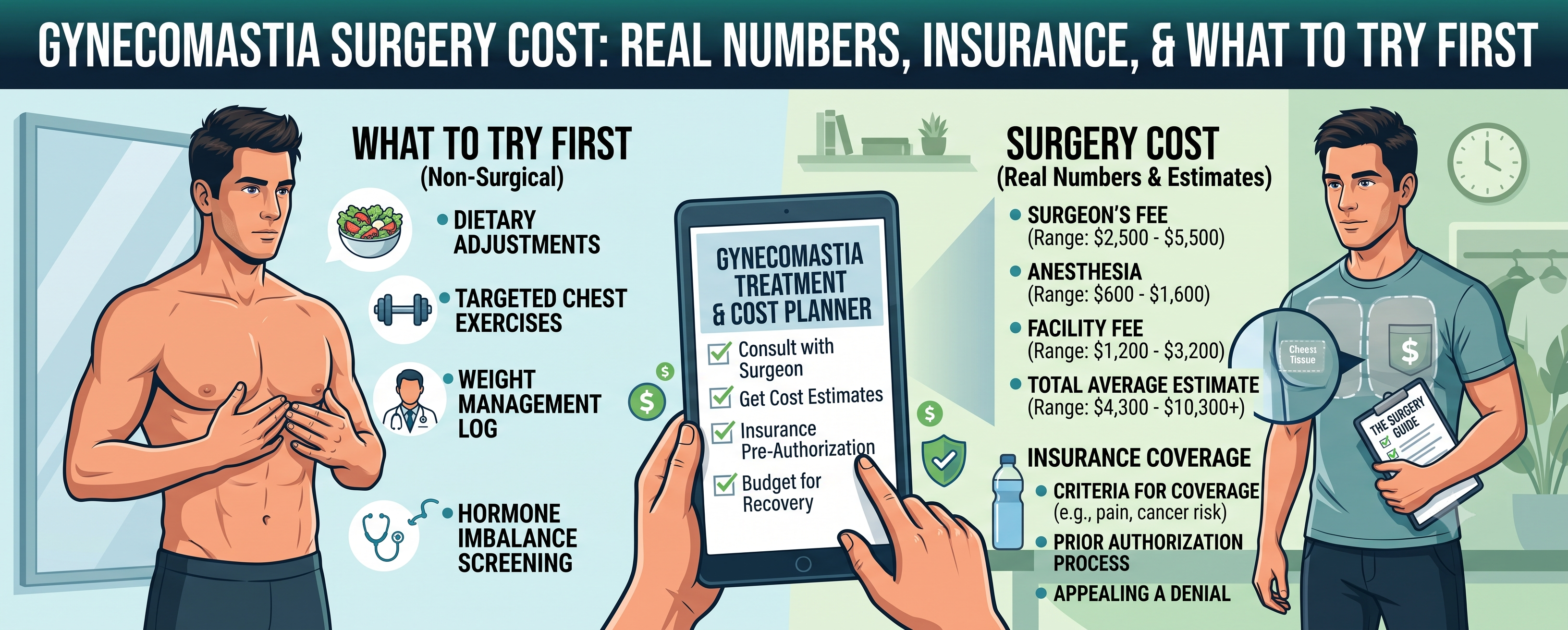 Gynecomastia Surgery Cost: Real Numbers, Insurance, and What to Try First