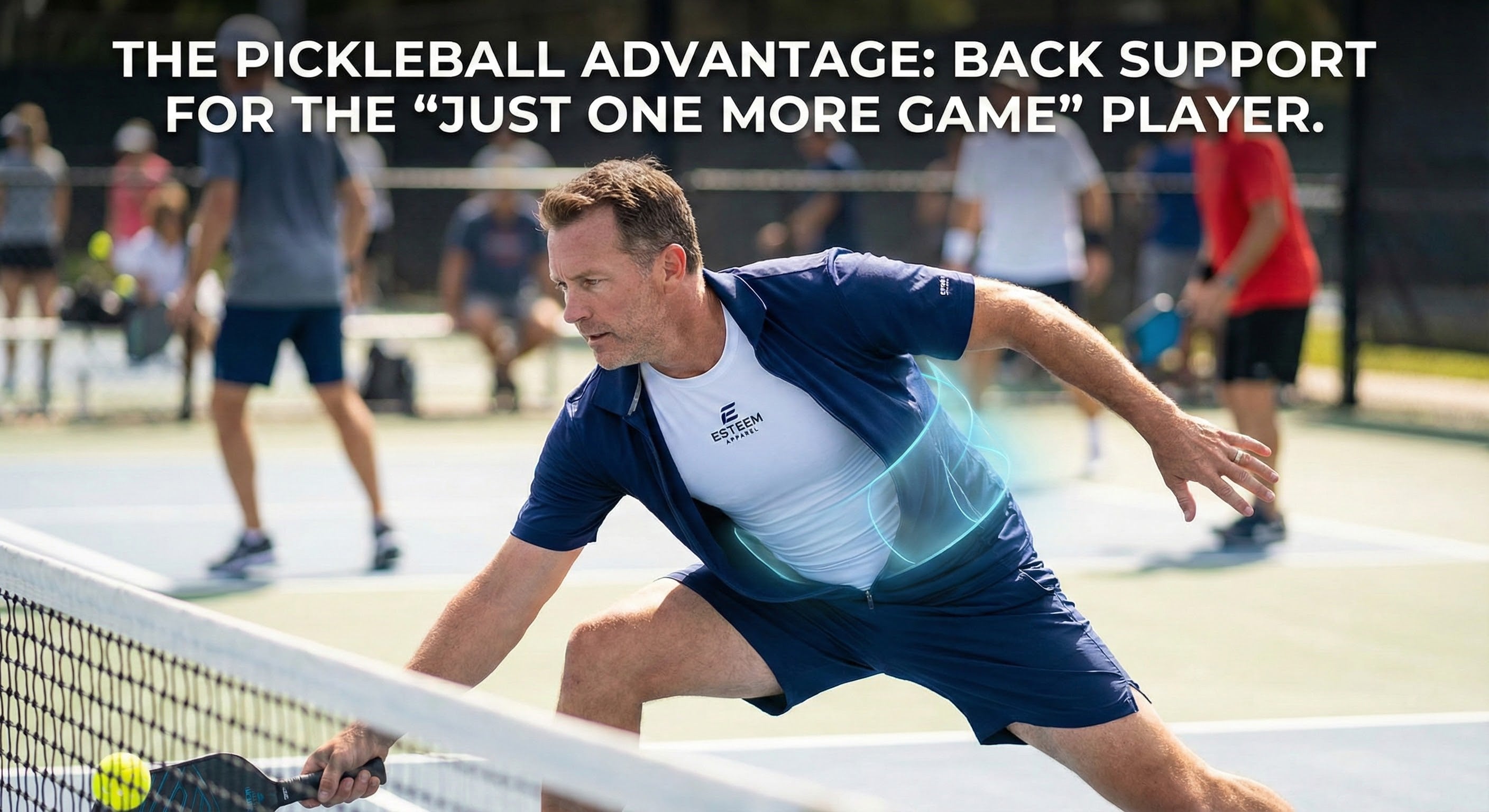 pickeball base layer compression back support undershirt