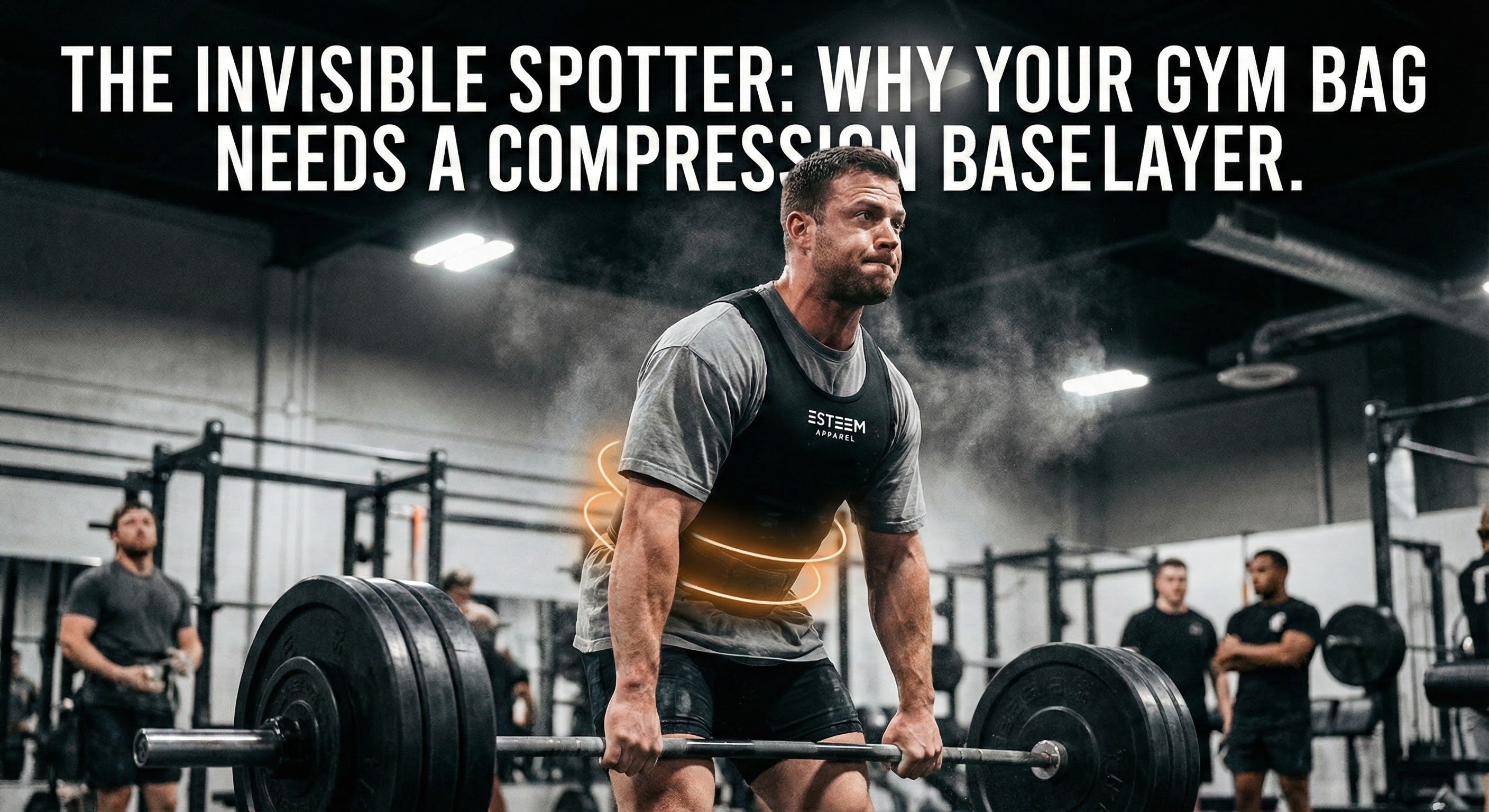 weightlifting compression shirt posture back support