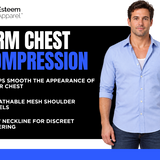 firm chest compression shirt by esteem apparel