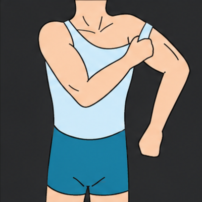 Right Strap Over Shoulder