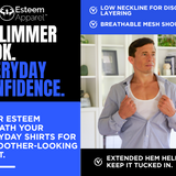 chest compression shirt by esteem apparel to hide gynecomastia in men