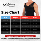 esteem apparel compression chest binder sizing chart