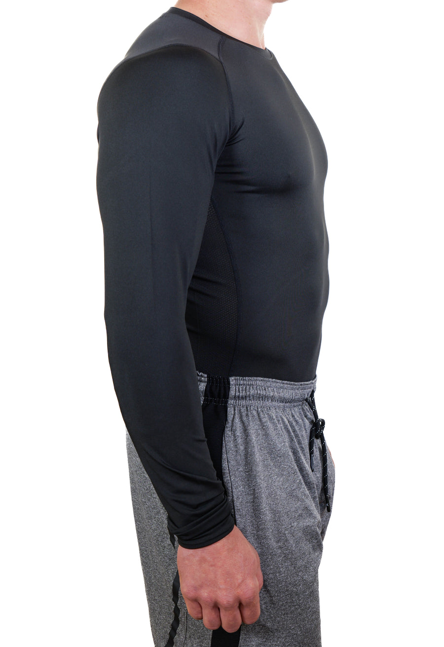 compression shirt long sleeve base layer men undershirt dry fit