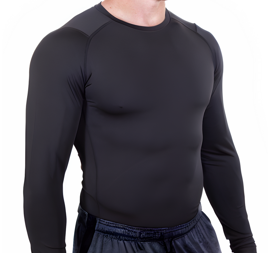 compression shirt long sleeve base layer men undershirt dry fit