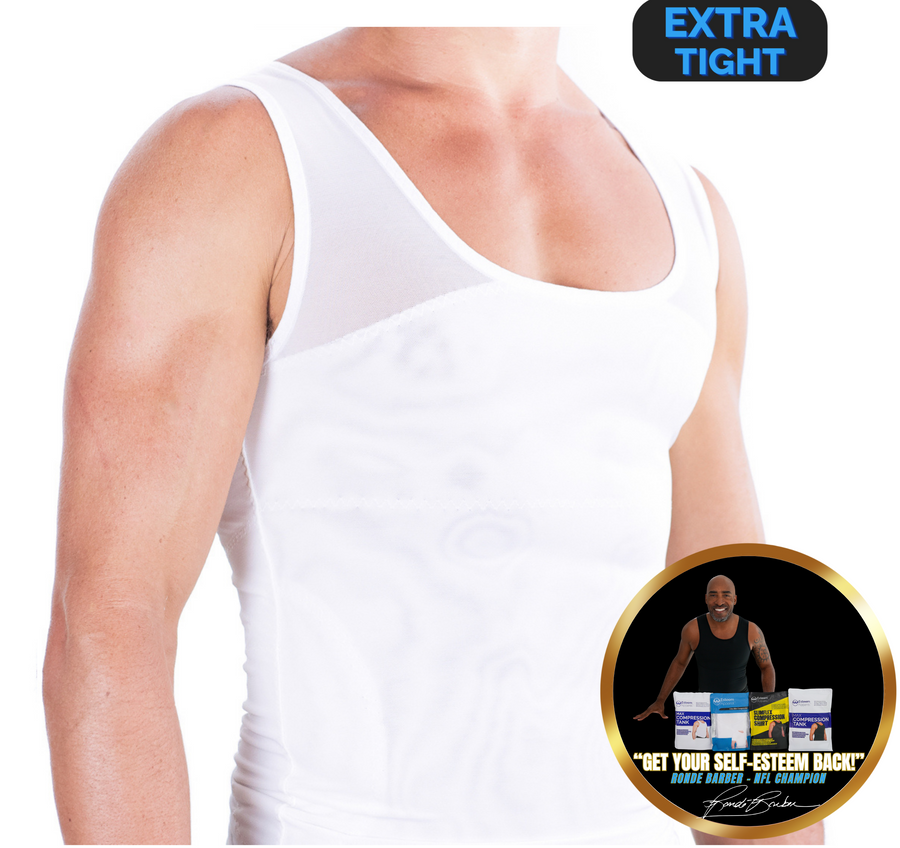 Esteem Apparel Original Men s Chest Compression Shirt to Hide Gynecomastia Moobs Shapewear XX Large Black