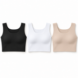 Esteem seamless chest binders in black, white and beige
