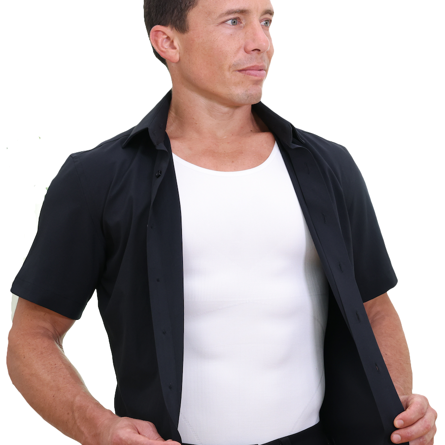 gynecomastia compression shirt for men shapewear slimming chest and body undershirts tank tops