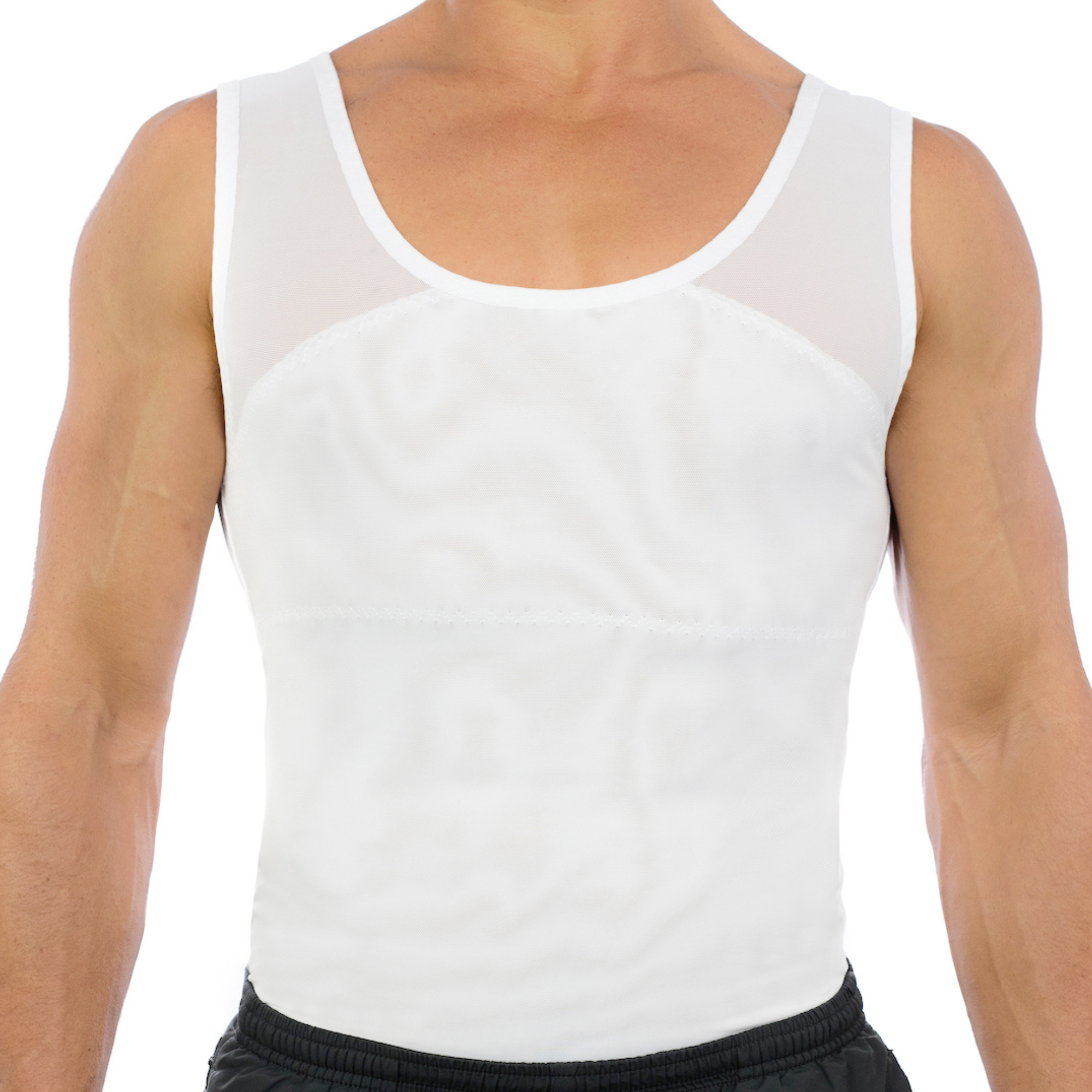 Men's compression shirt product shot on white background