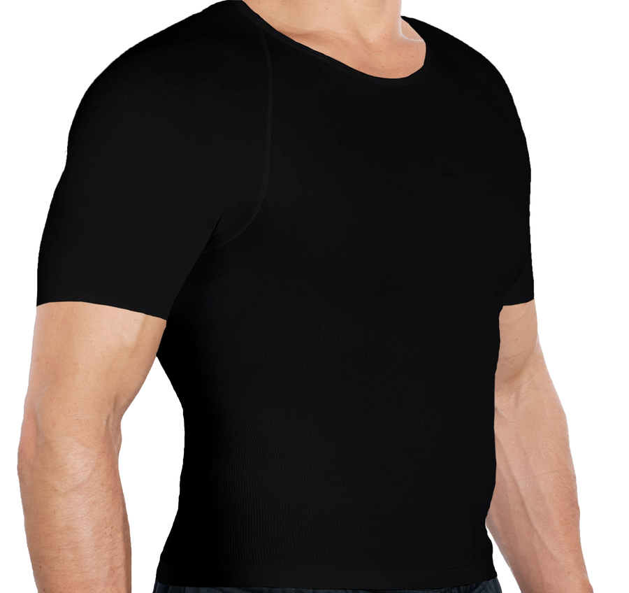 Women's Ultra Light Cotton Spandex Compression Crew Neck T-shirt. Men  Compression Shirts, Girdles, Chest Binders, Hernia Garments